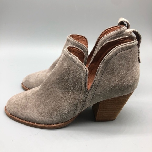 JEFFREY CAMPBELL Suede Split Ankle Bootie in Putty - Picture 3 of 7